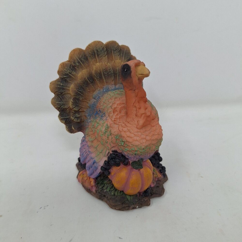 Direct International Turkey Figurine Multicolor Resin Thanksgiving Fall Holiday